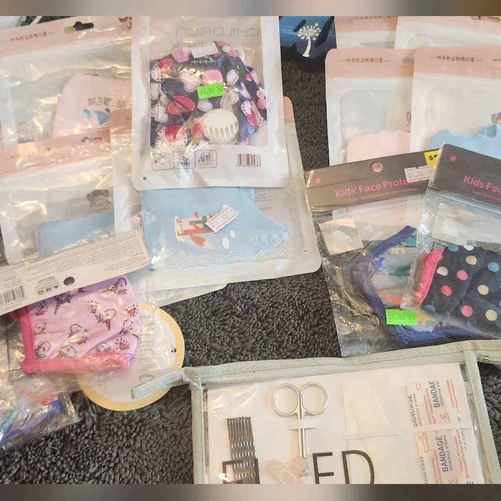 Kids Colorful Face Masks Set